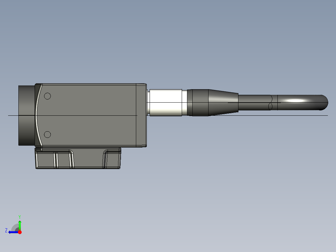 基恩士CV-H200_500C_M_kc图纸模型右视图