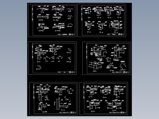 某彩板钢构设计CAD施工图图集