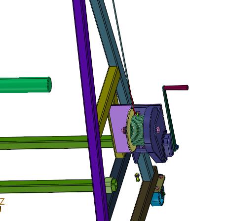 手摇绞盘圆钢移动吊机