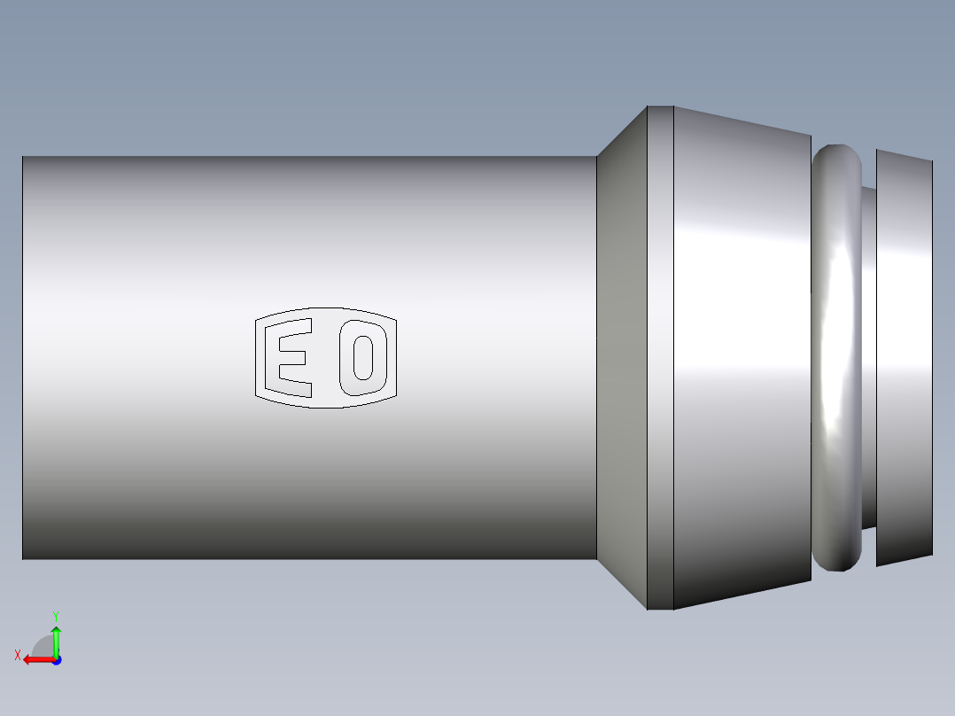 卡套式工业通用硬管接头EO_Weld_nipple__orbital__SKA20X3ORB71后视图