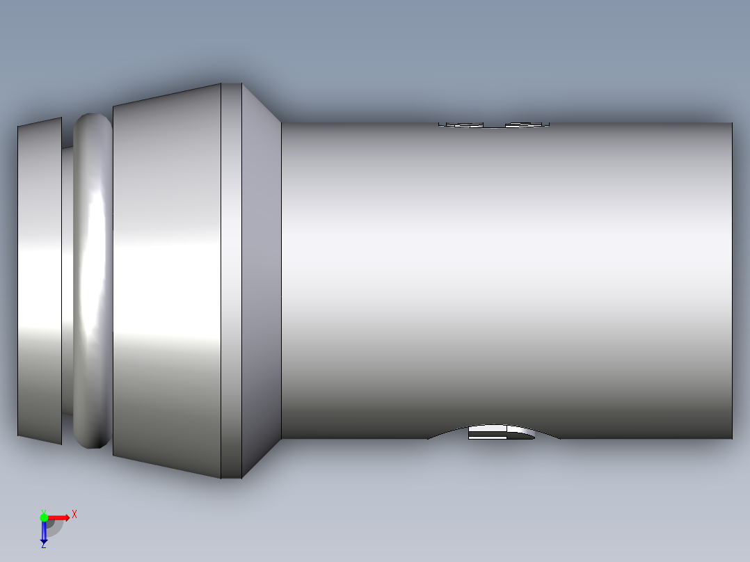卡套式工业通用硬管接头EO_Weld_nipple__orbital__SKA20X3ORB71俯视图