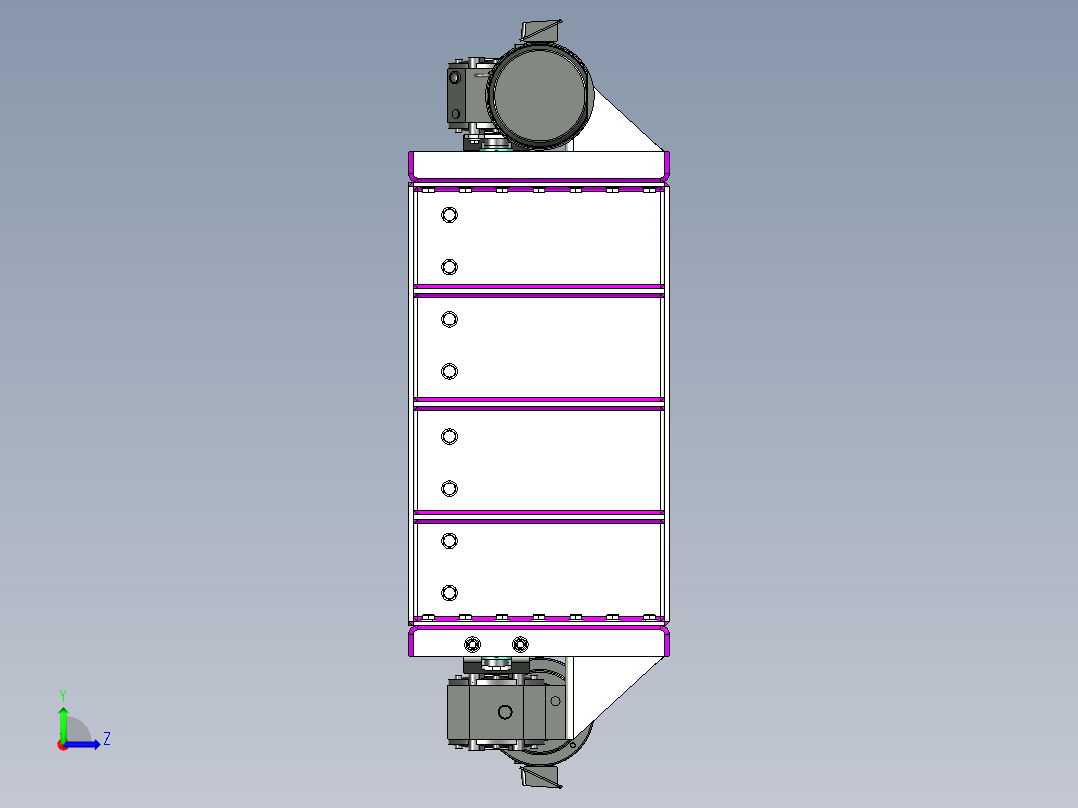 工业粉碎机左视图