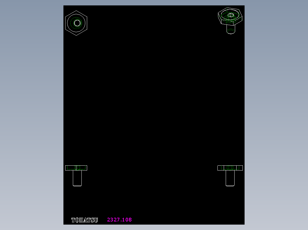 偏心夾具2327-2D多系列多零件图纸模型