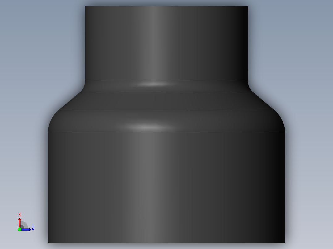 PVC公制管件-50x90 Reducer俯视图