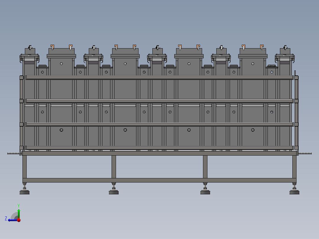 电解设备生产线右视图
