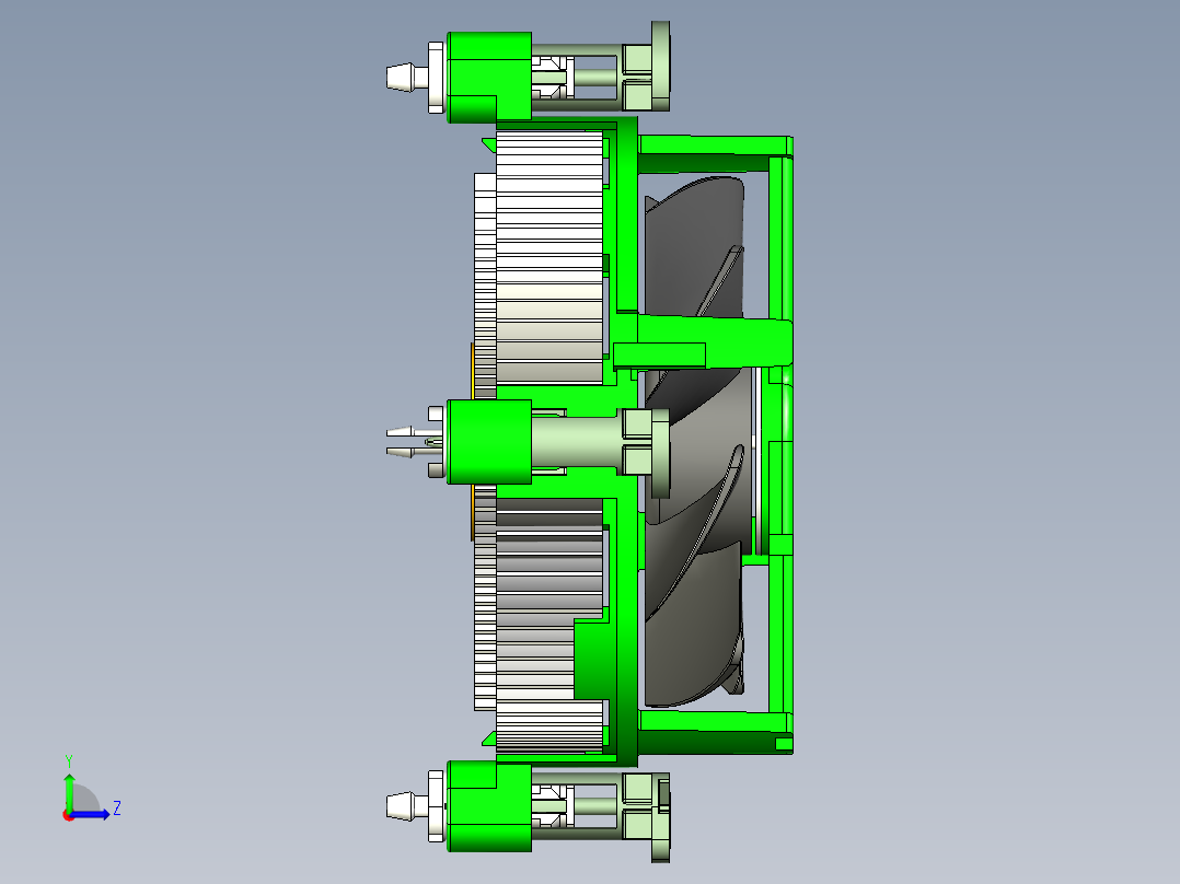 CPU散热器左视图