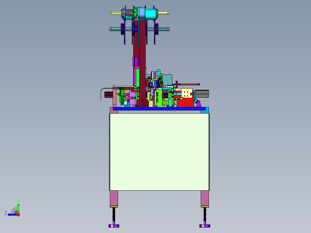 骨架USB排针排母插针装配机右视图