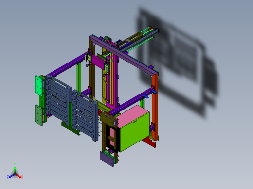 气动下降三轴防掉落桁架机械手