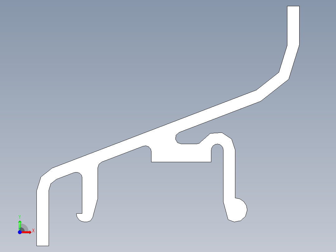 型材-BR PROTECTIVE PANE PROFILE PART B 3842524026.STEP前视图