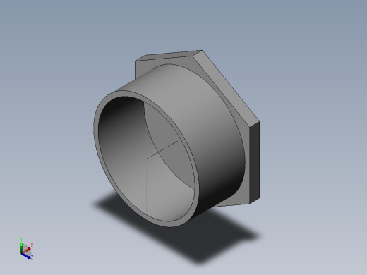 PVC管件-6in_EndCap正等轴测缩略图