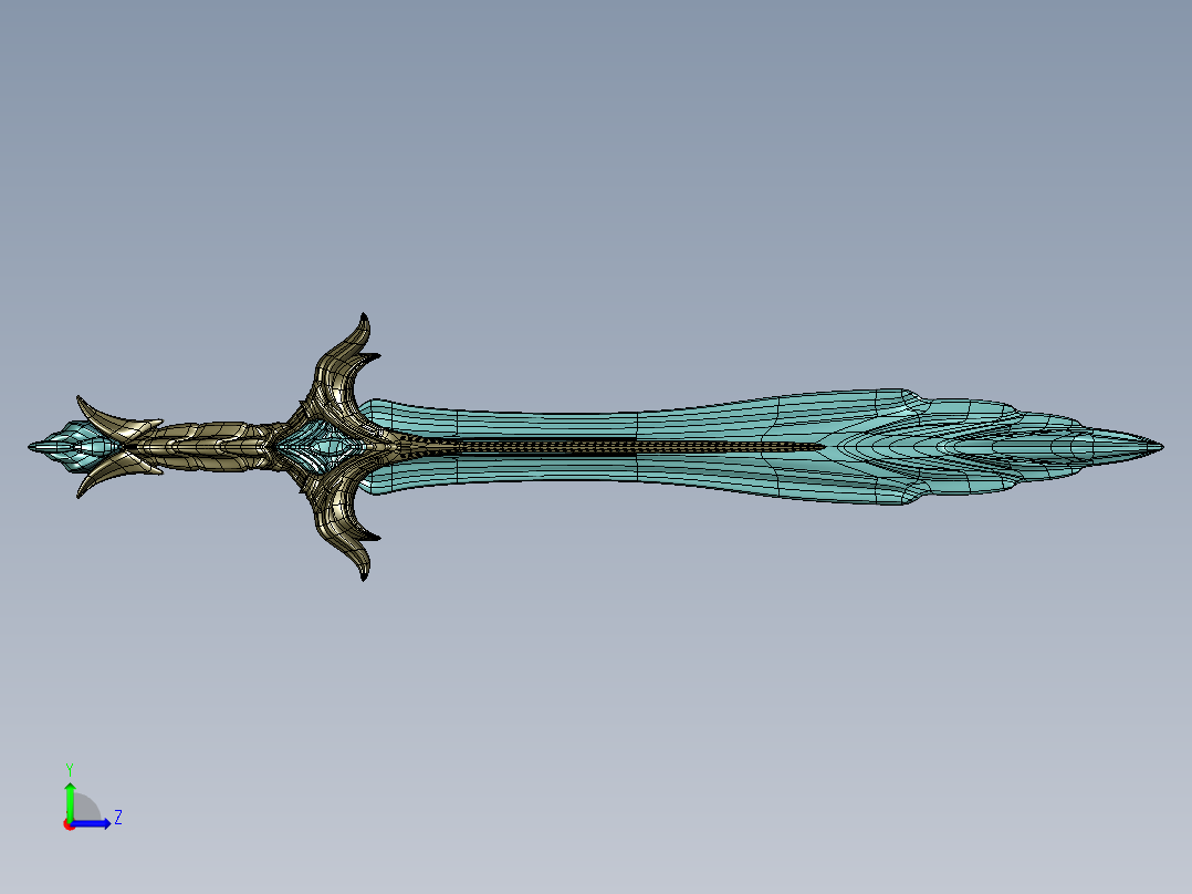 剑、宝剑(74)左视图