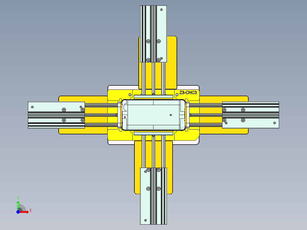 Z3笔记本CNC工装夹具三维模型-CNC3-1008前视图
