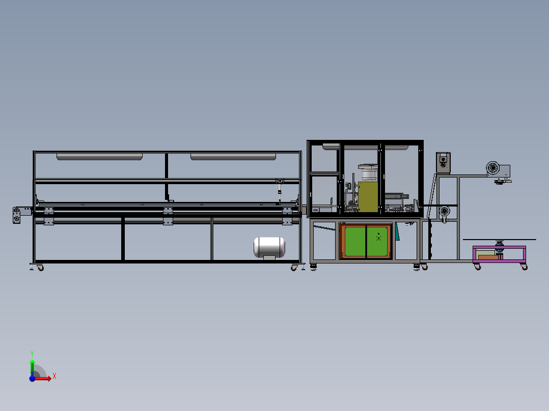 自动装扣机（sw18可编辑+cad+bom）前视图
