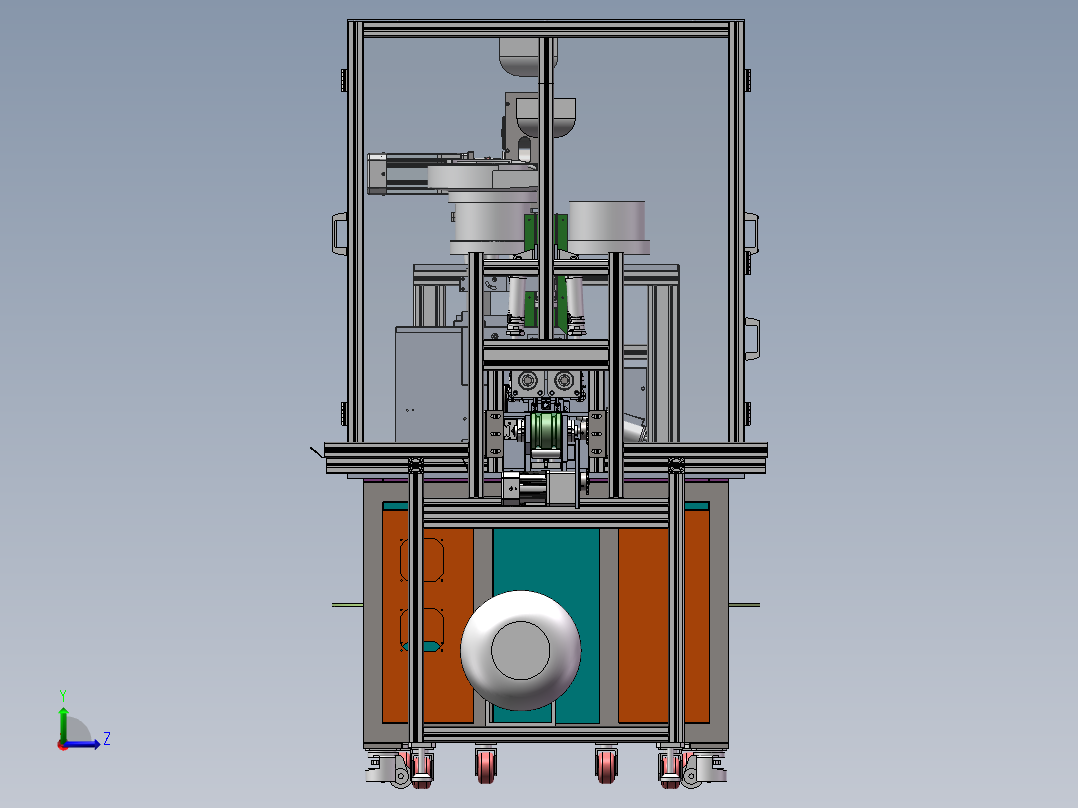 自动装扣机（sw18可编辑+cad+bom）左视图