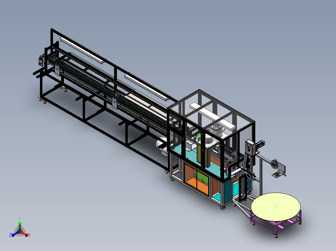 自动装扣机（sw18可编辑+cad+bom）正等轴测图
