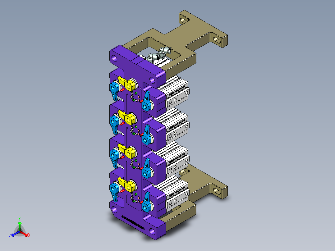 A00-0688-小零件CNC工装夹具三维模型CNC2反面及内腔结构加工治具-20200615主视图