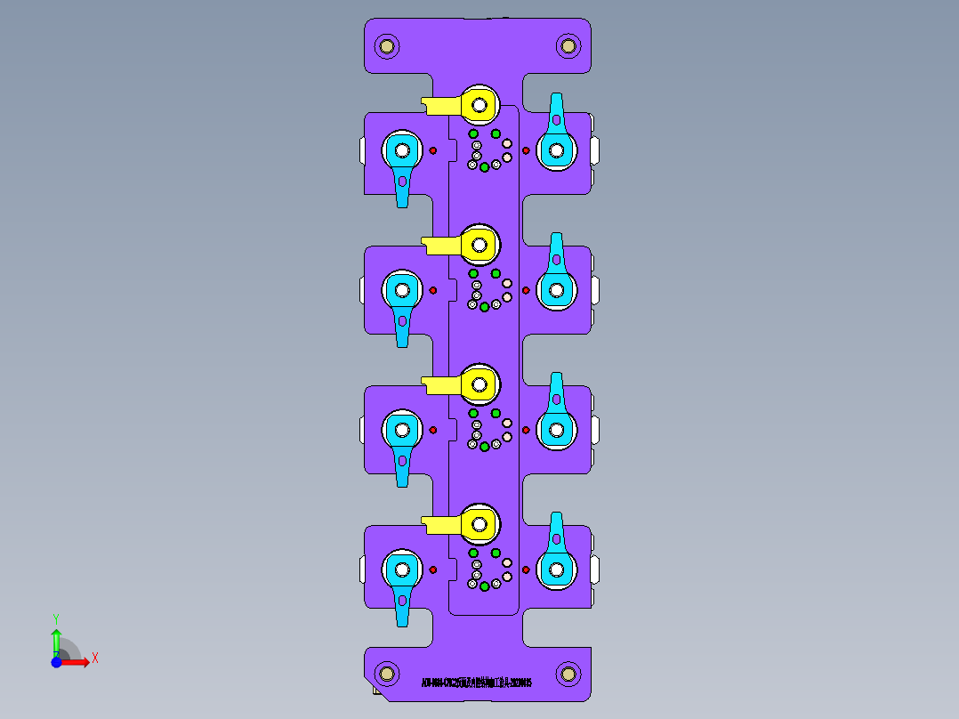 A00-0688-小零件CNC工装夹具三维模型CNC2反面及内腔结构加工治具-20200615前视图
