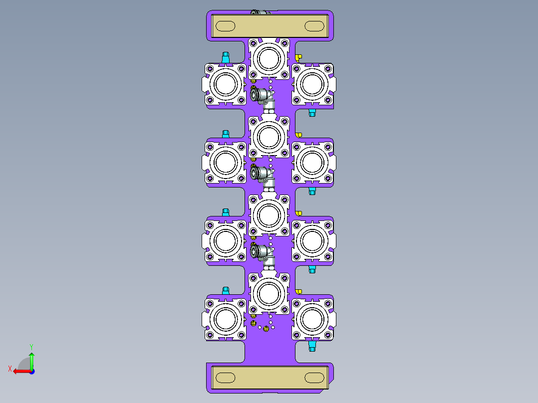 A00-0688-小零件CNC工装夹具三维模型CNC2反面及内腔结构加工治具-20200615后视图