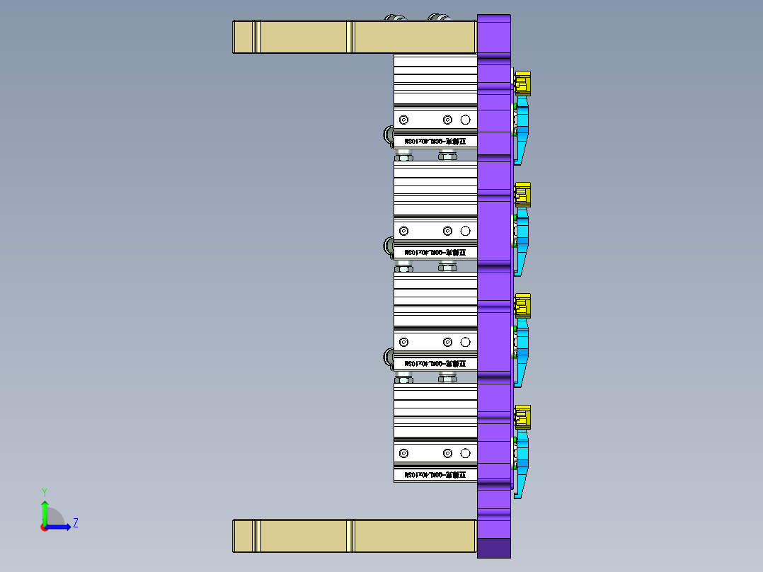 A00-0688-小零件CNC工装夹具三维模型CNC2反面及内腔结构加工治具-20200615左视图