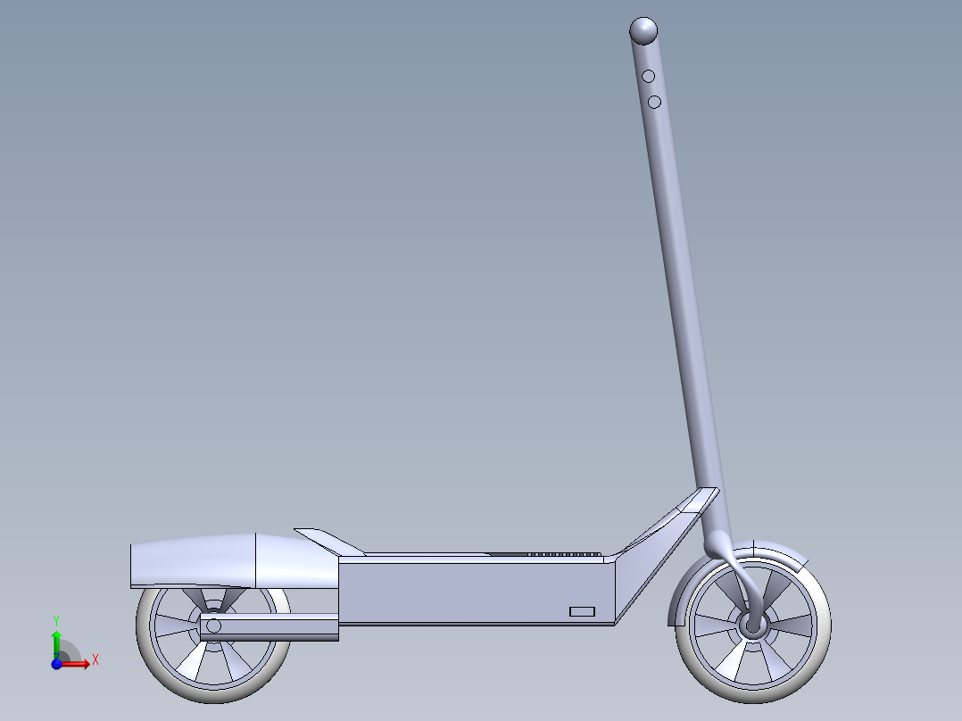 踏板车模型前视图