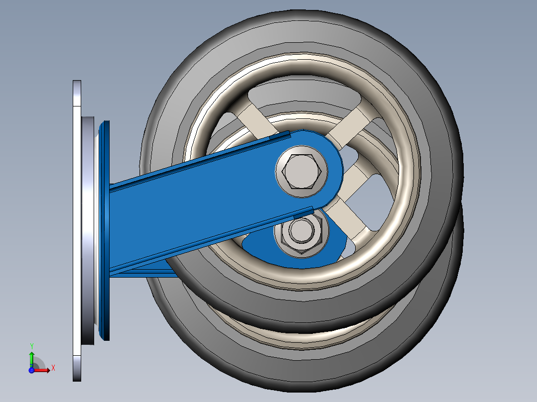 万向轮、脚轮(127)前视图