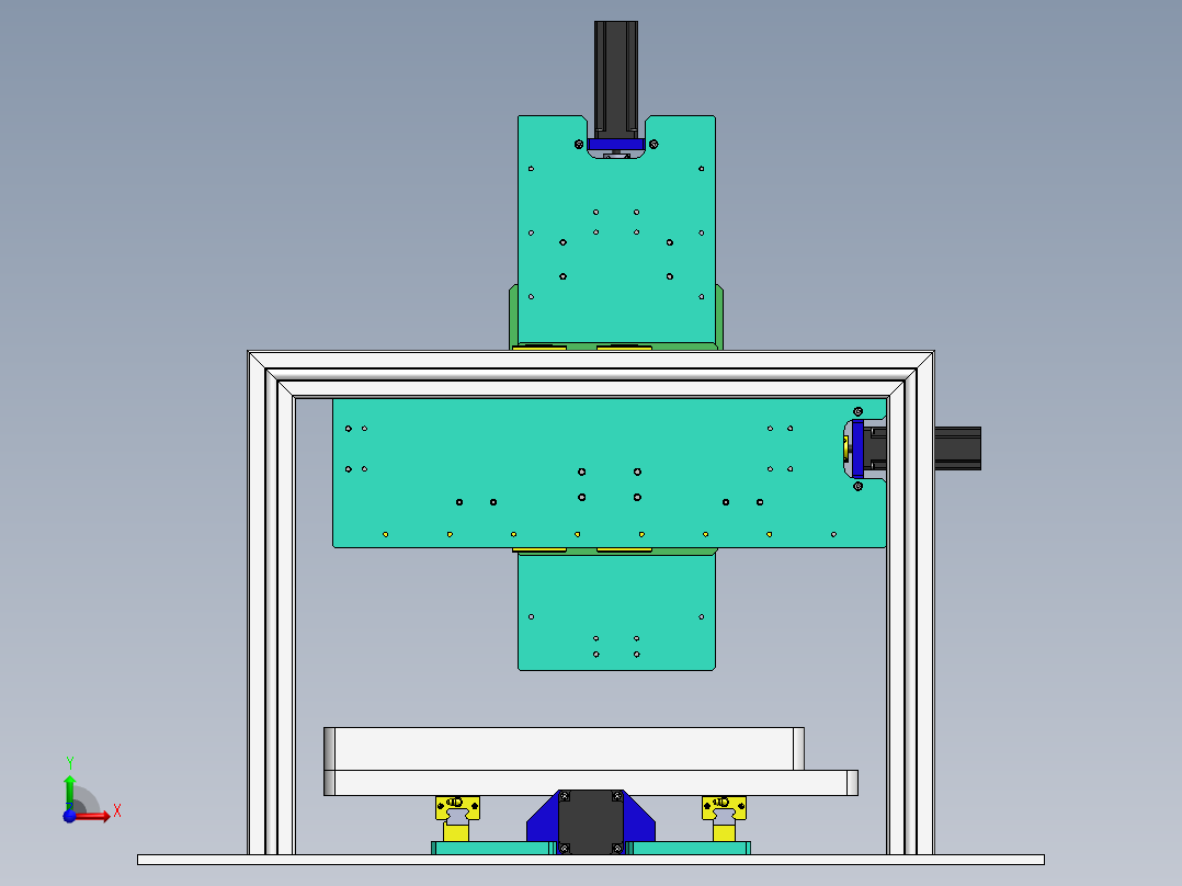 三轴线切割机床前视图