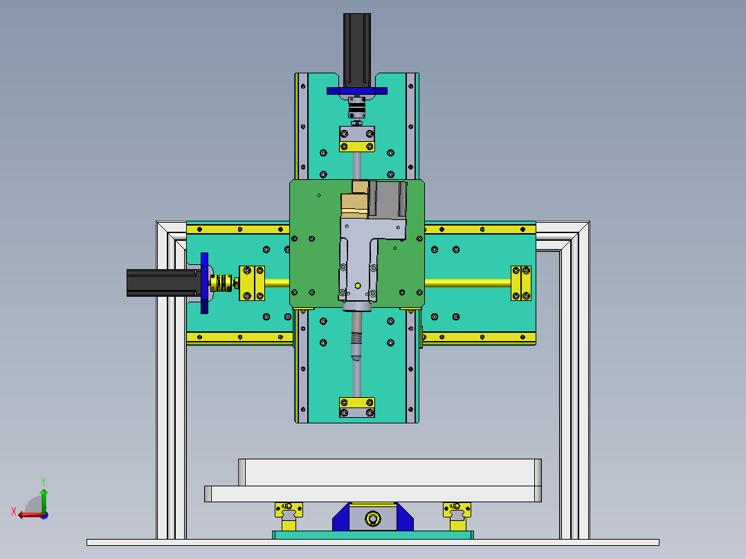 三轴线切割机床后视图