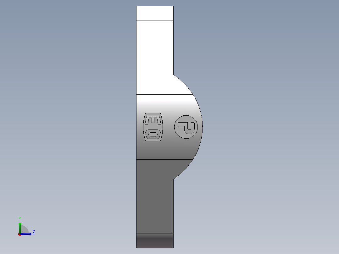 法兰接头、FL-80左视图