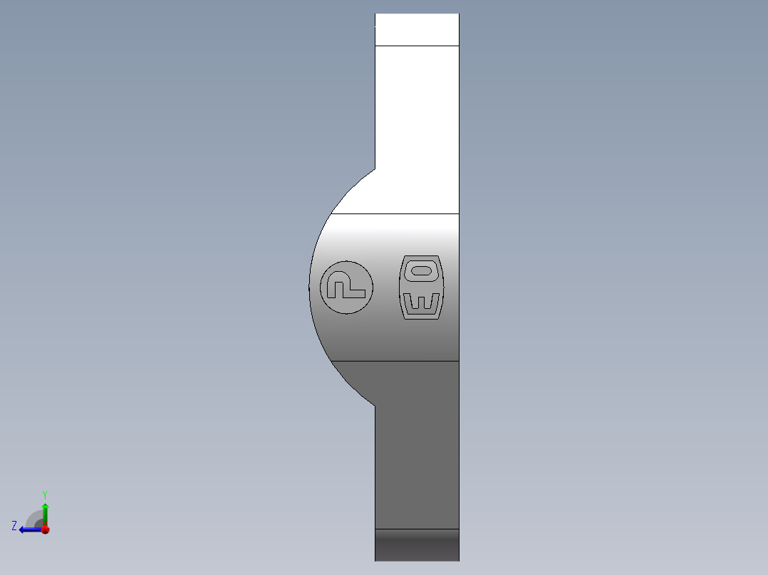 法兰接头、FL-80右视图