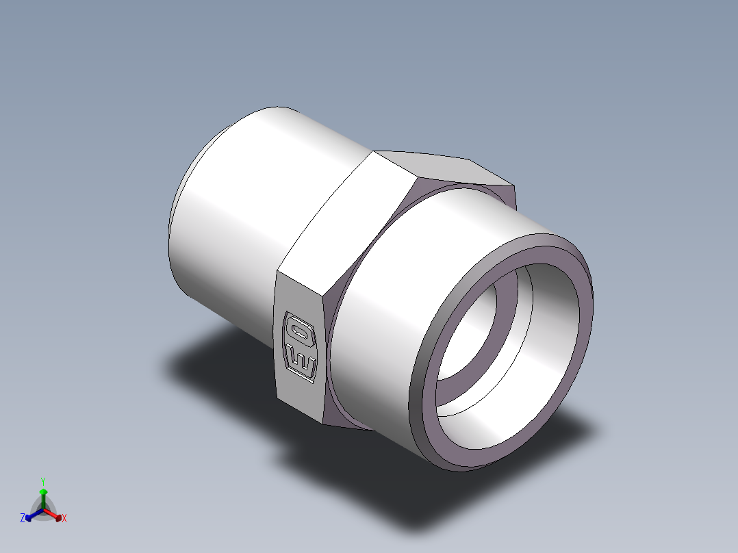 美制锥螺纹、1CN-26-08正等轴测图