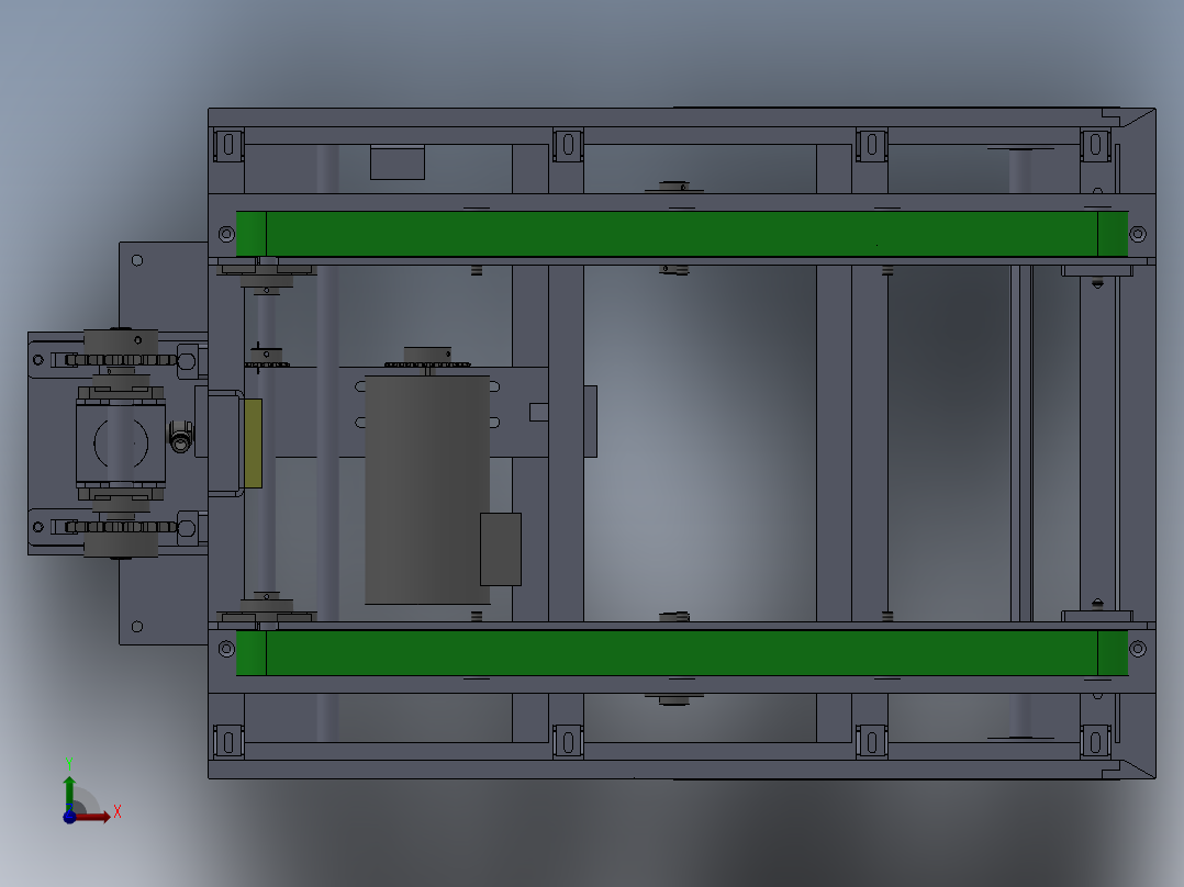 剪叉式升降机 、倍速链回流升降台前视图