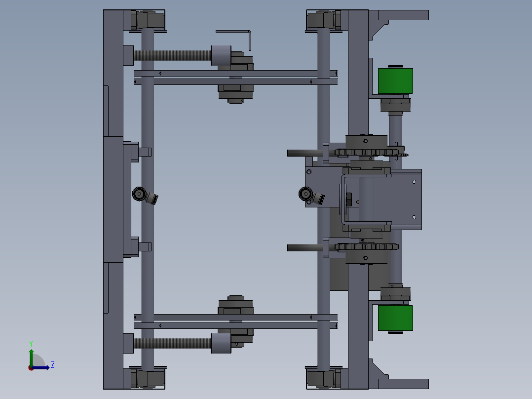 剪叉式升降机 、倍速链回流升降台左视图
