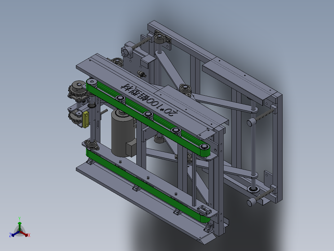 剪叉式升降机 、倍速链回流升降台正等轴测图