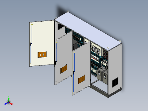 三柜组装变频器刀开关风机软启动控制柜 56412