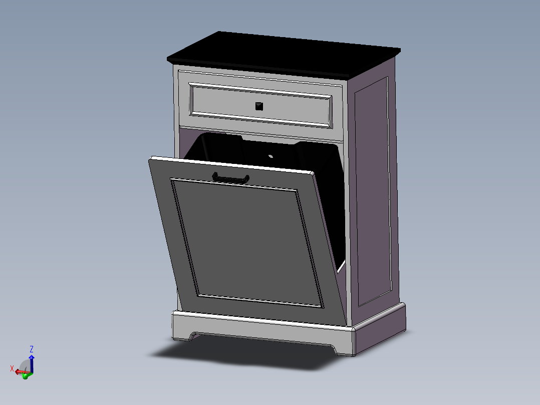 倾斜式宠物防丢隐藏垃圾桶