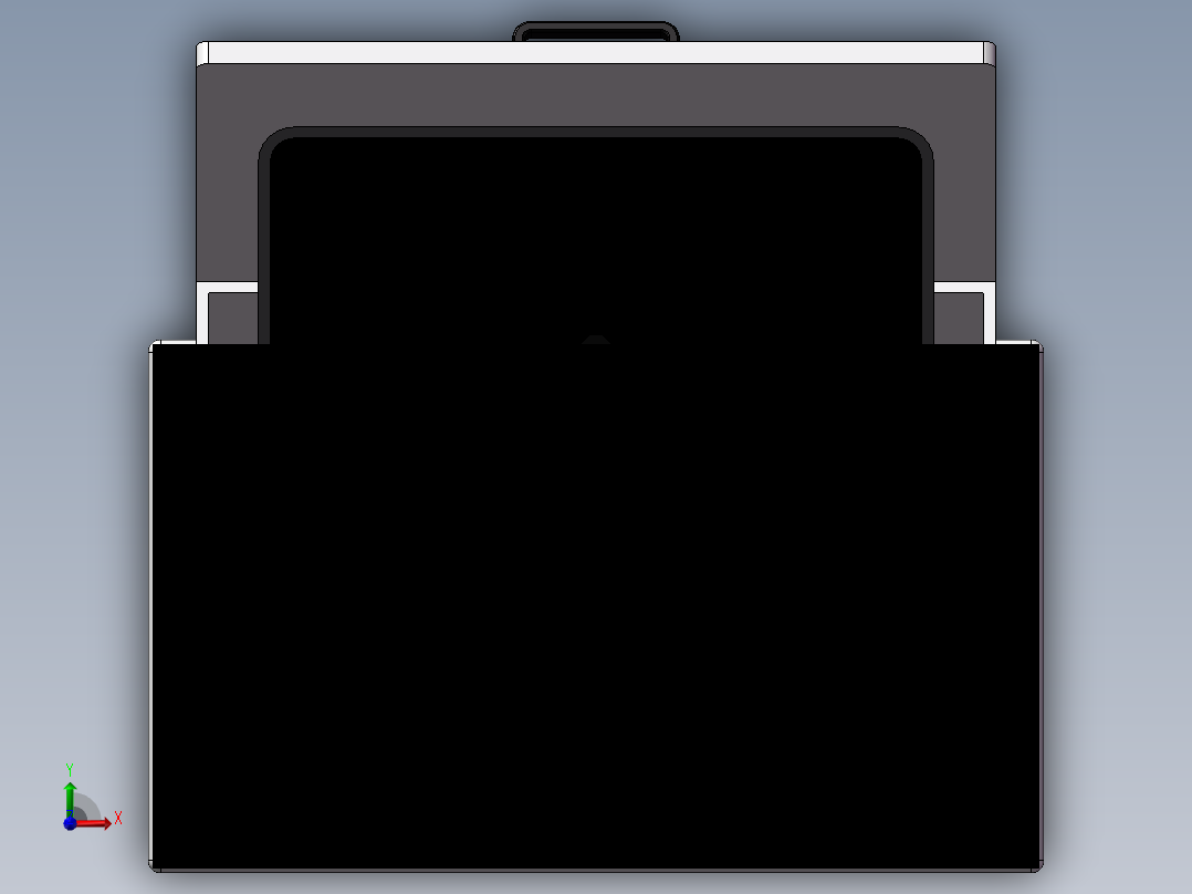 倾斜式宠物防丢隐藏垃圾桶前视图