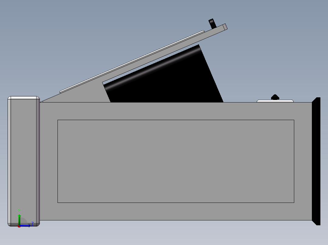 倾斜式宠物防丢隐藏垃圾桶左视图