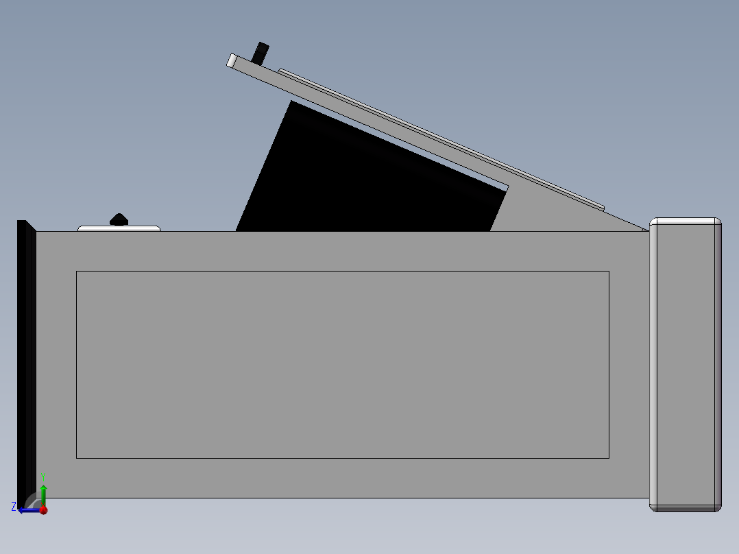 倾斜式宠物防丢隐藏垃圾桶右视图