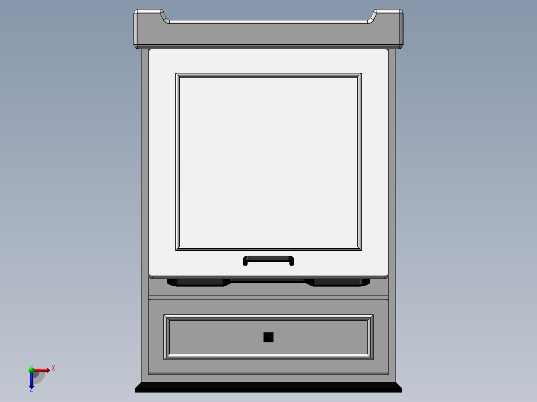 倾斜式宠物防丢隐藏垃圾桶俯视图