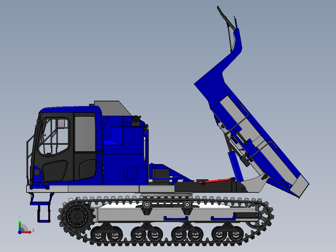 新型载重11吨 CD110R-3履带运输车前视图