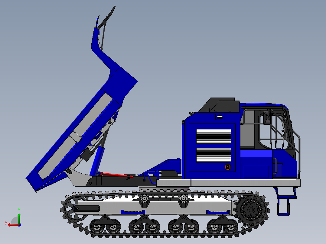 新型载重11吨 CD110R-3履带运输车后视图