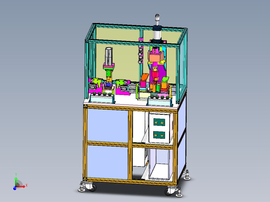 电感碳刷架整形自动焊接机