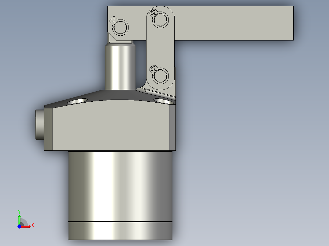 YLN05-N单动连杆长压板夹紧器前视图