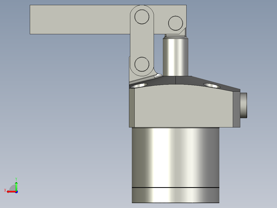 YLN05-N单动连杆长压板夹紧器后视图