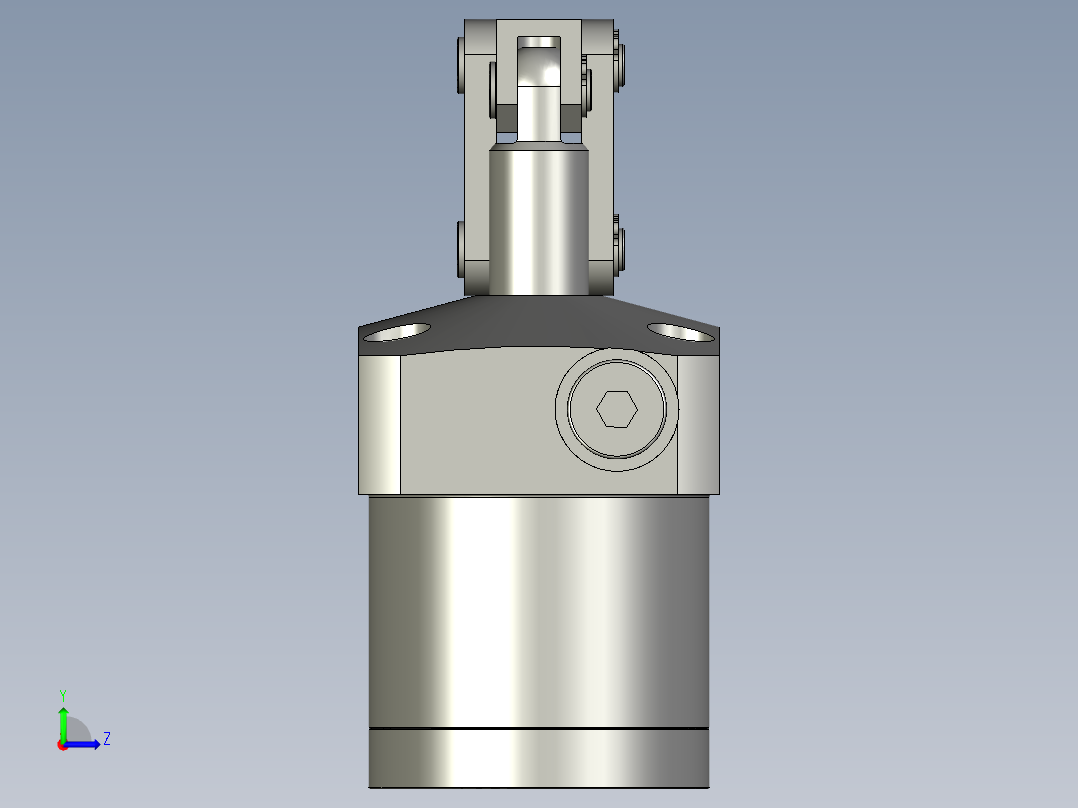 YLN05-N单动连杆长压板夹紧器左视图