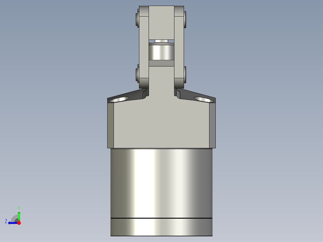 YLN05-N单动连杆长压板夹紧器右视图
