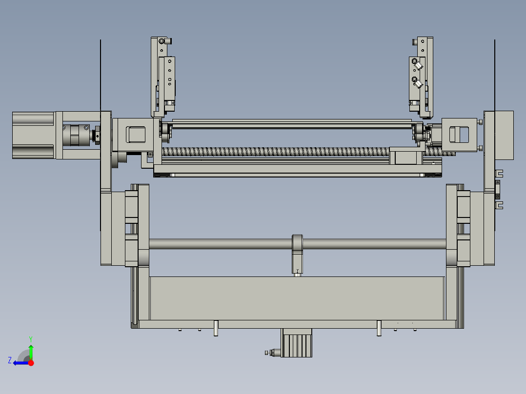 下滑轨总装配右视图
