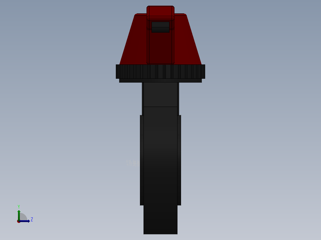 手柄式蝶阀-UPVC DN25-DN150左视图