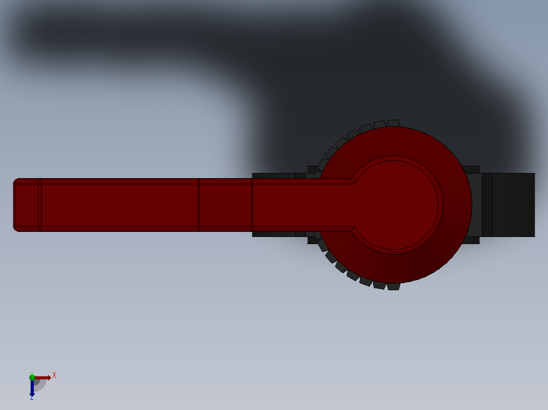手柄式蝶阀-UPVC DN25-DN150俯视图