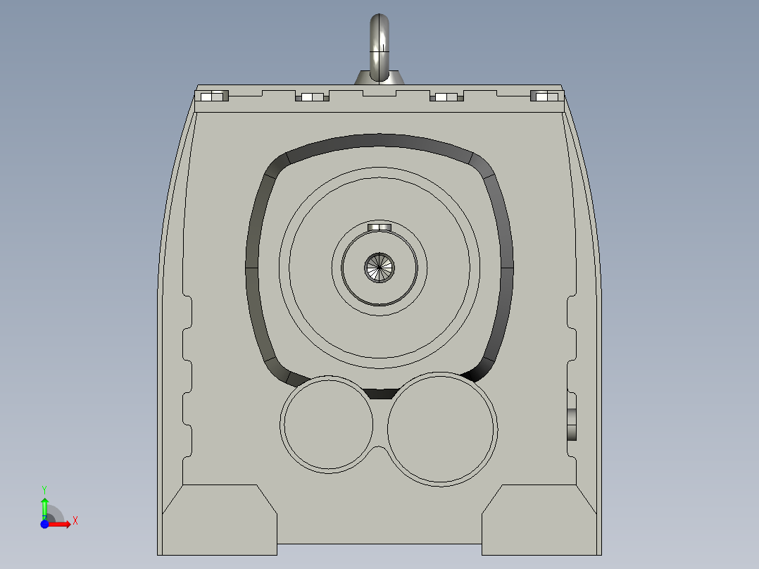 R97-21628-22-M1-0R97斜齿轮减速机前视图